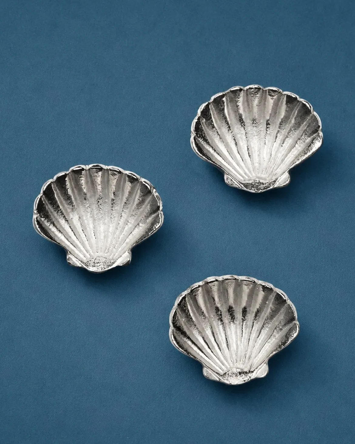 Silver Clam Shell Dishes (Set of 3)
