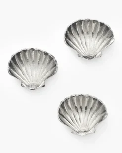 Silver Clam Shell Dishes (Set of 3)