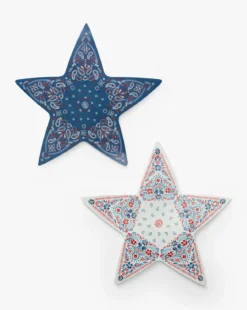 Star Melamine Platters (Set of 2)