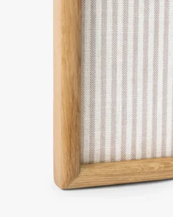 Striped Oak & Linen Memo Board