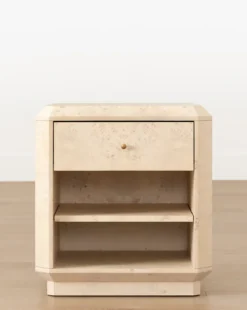 Tali Burl Wood Nightstand