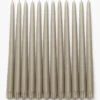 Taupe Taper Candles (Set of 12)
