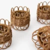 Twisted Rattan Napkin Rings (Set of 4)