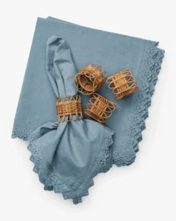 Twisted Rattan Napkin Rings (Set of 4)