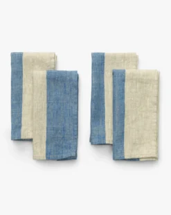 Venice Stripe Linen Napkins (Set of 4)