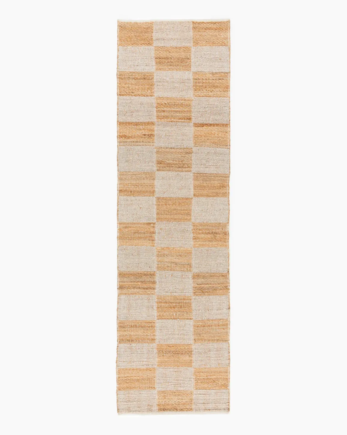 Wool & Jute Handwoven Checkered Rug