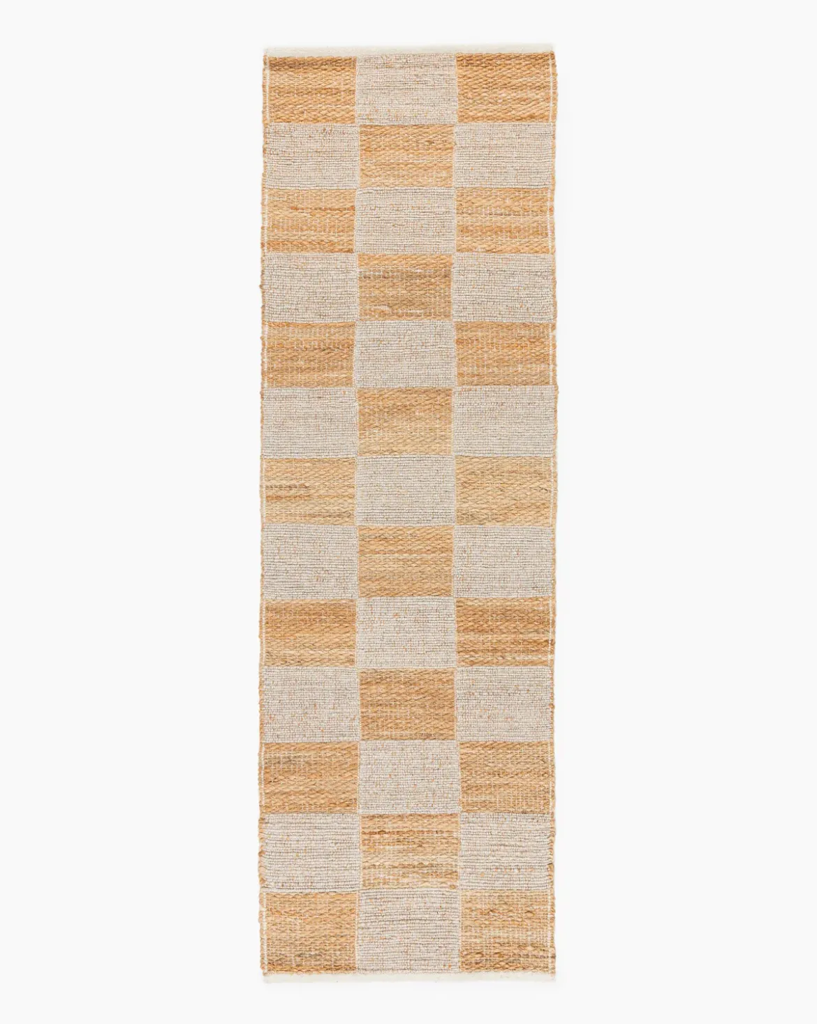 Wool & Jute Handwoven Checkered Rug